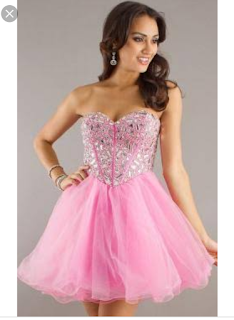 Pictures of beautiful pink short gown