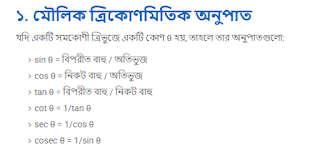 ত্রিকোণমিতিক সূত্রাবলি ব্যাখ্যা ও চিত্রসহ – HSC Math – Mathcheap