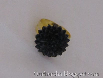 Black Dahlia Resin Cabochon Ring  (3)