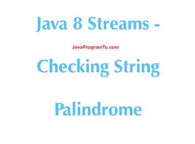 Java 8 Streams - Checking Whether String is Palindrome Or Not