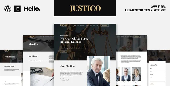 Best Law Firm Elementor Template Kit