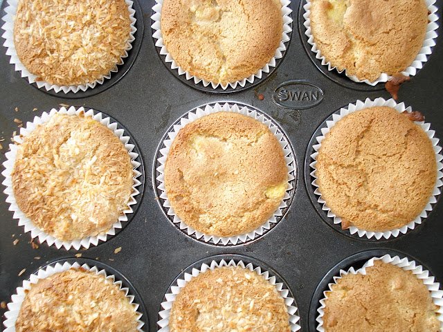 Baked Pineapple Muffins in the muffin tin