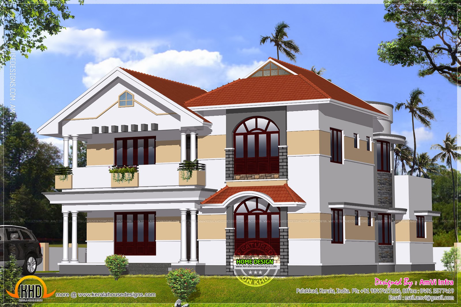  Elevation  and free floor plan  Home  Kerala  Plans 