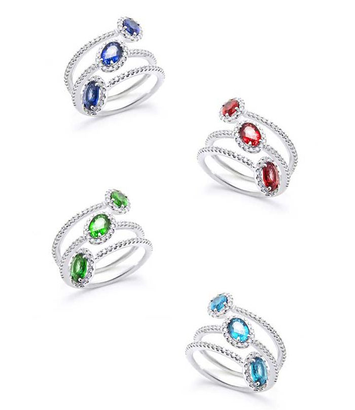 anelli pietre colorate