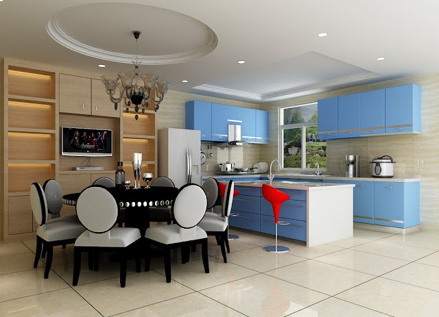 Design 3D Kitchen And Dining Room Interior Design Images