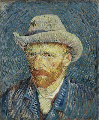 Self-Portrait with Grey Felt Hat, Winter 1887–88. Van Gogh Museum, Amsterdam painting Vincent van Gogh