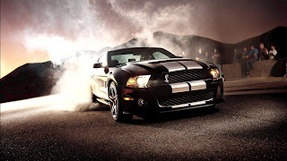 Ford Mustang Shelby GT 500 while Drift HD Wallpaper 