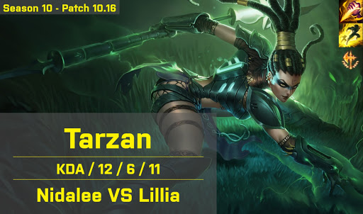 Tarzan Nidalee JG vs Gen G Clid Lillia - KR 10.16