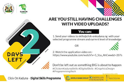 How to solve video uploads issue with Click-on Kaduna Digital skills programme 2019