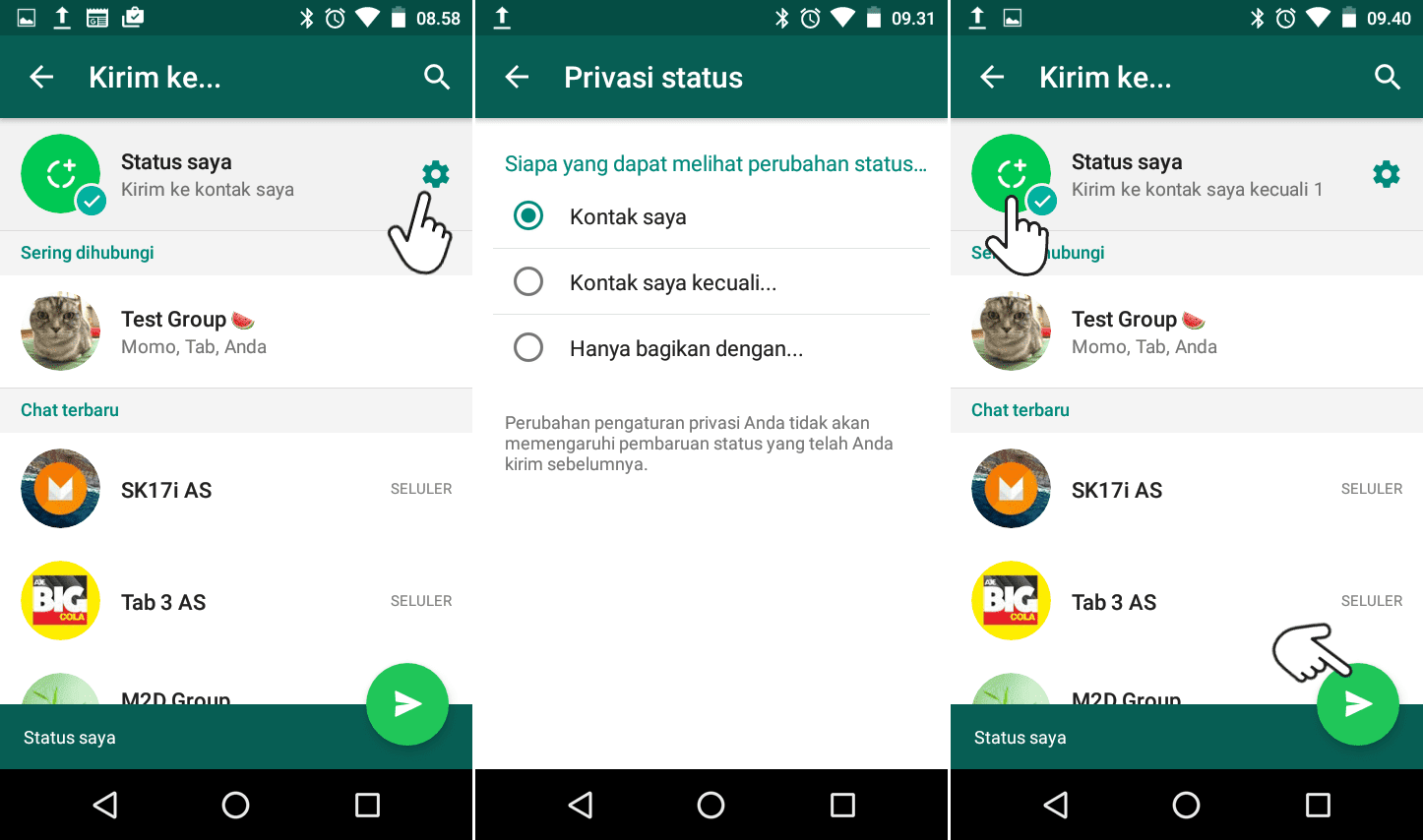 Cara Membuat Status WhatsApp dengan Foto dan Video 