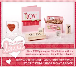 Stampin Up Filled with Love Bundle with FREE Bitty Buttons