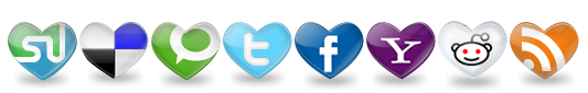 Heart Social Bookmark Button Below Blogger Post