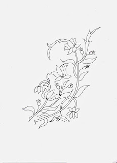 Mode-ontwerper Lotus Floral Sketch