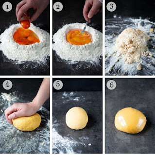 the full process to make fresh pasta dough at home