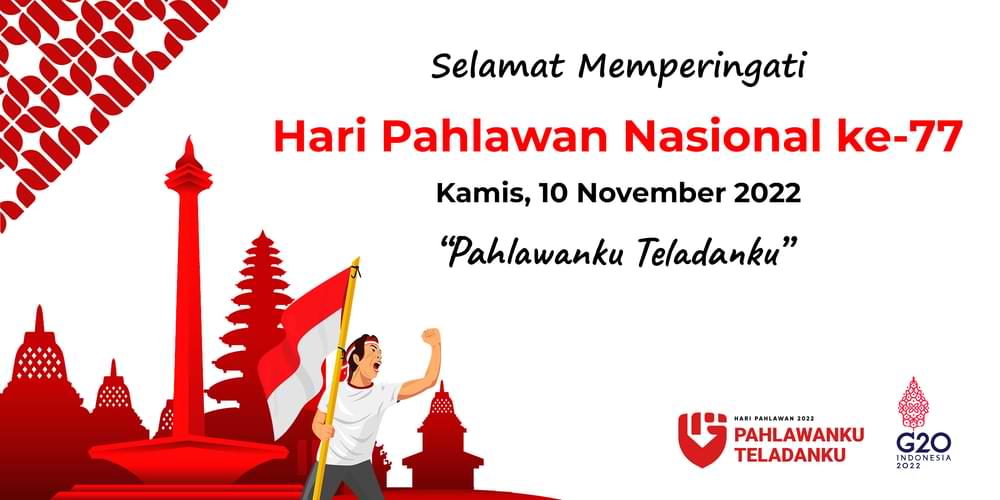 spanduk hari pahlawan nasional 2022