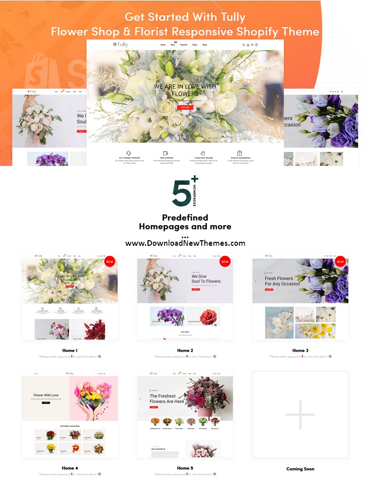 Tully - Flower Shop & Florist Responsive Shopify 2.0 Theme Review