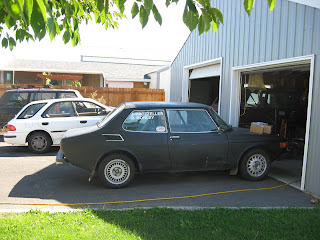 Saab 99 EMS Rally Car before Wild West Rally 2009