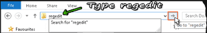 Open regedit