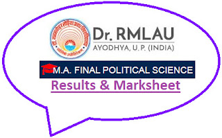 RML Avadh University MA Political Science Final Result 2023