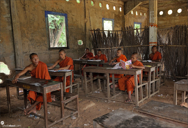 Derelict Bakong Temple school, Angkor, Cambodia