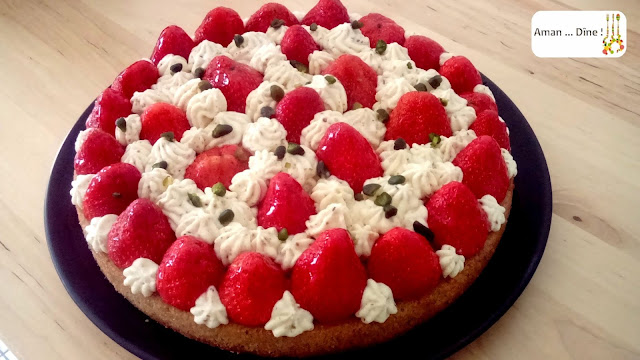 Tarte pistache aux fraises