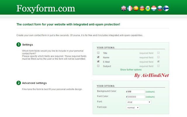 Contact Form Setting 1