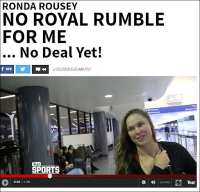 TMZ Story About Ronda Rousey Not Being In The Women's Royal Rumble