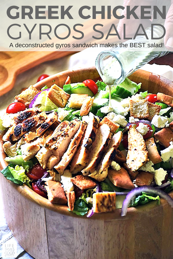 Greek Gyros Salad with Chicken on Pinterest