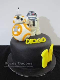 star wars R2-D2 BB-8 birthday cake