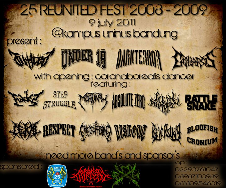 Image for 25 REUNITED FEST 2008-2009 (9 July 2011 - Events Fest Gigs)