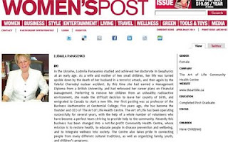 Ludmila Panasenko, The Art of Life Community Health Centre, Women's Post profile screenshot