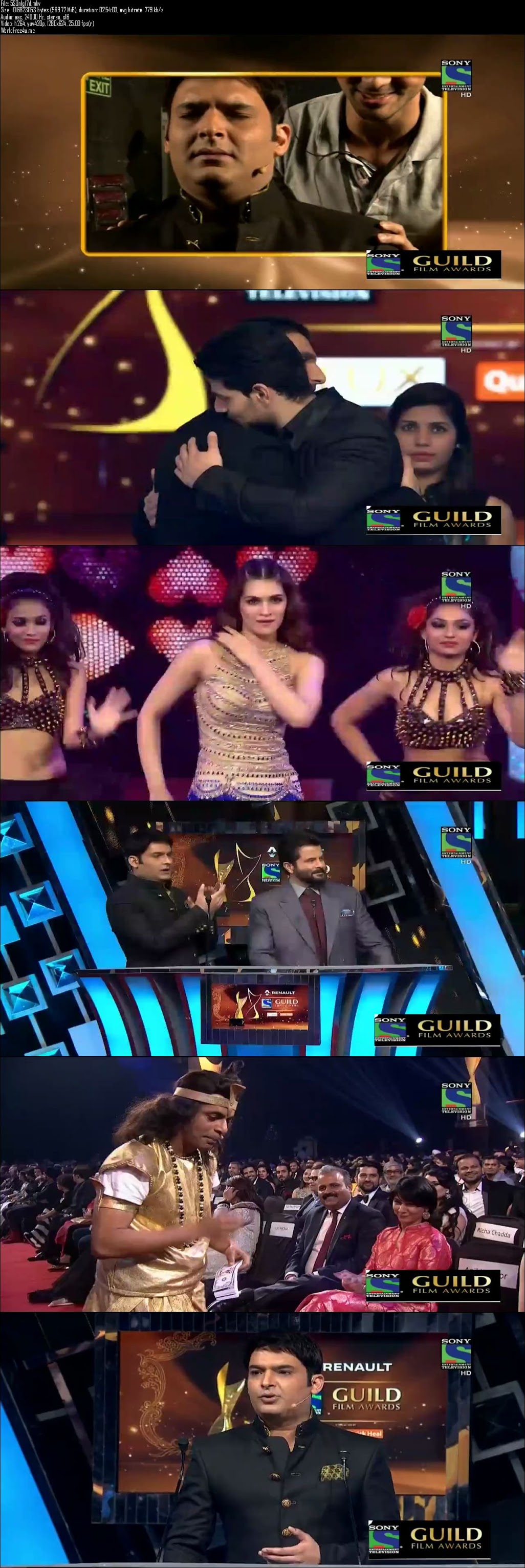 Screenshots Of Sony Guild Awards 2016 Full Show Dailymotion HDTVRip 720P Download HD