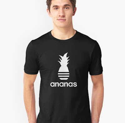 White Ananas parody logo t-shirt
