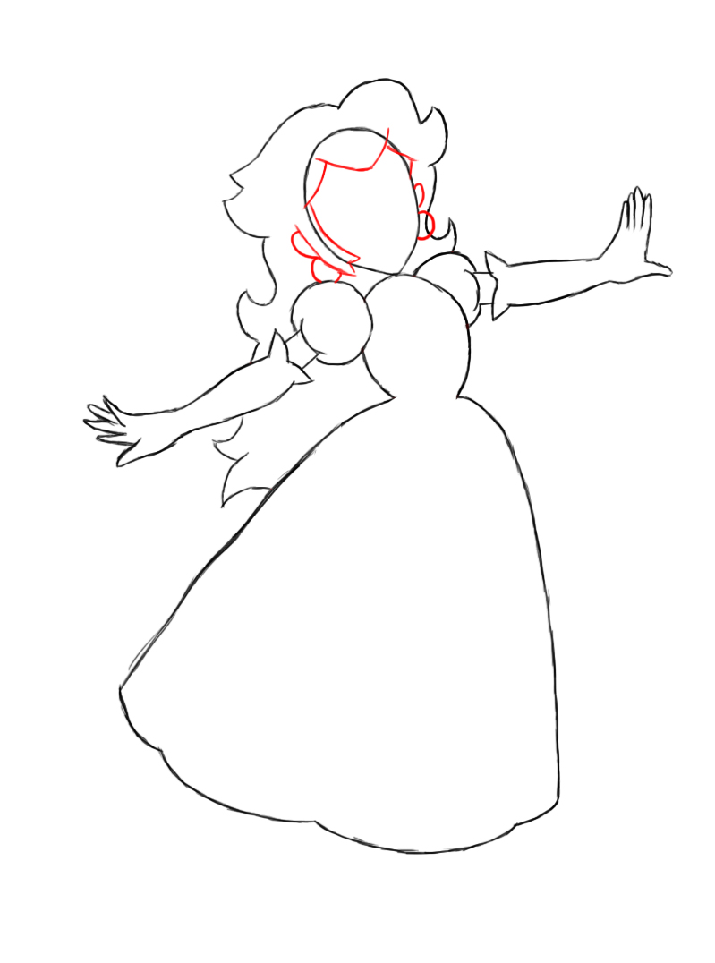 How To Draw Princess Peach Draw Central