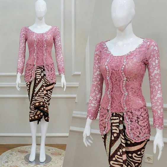 25 Model  Baju  Batik  Kombinasi  Brokat Terbaru  2019 2019 