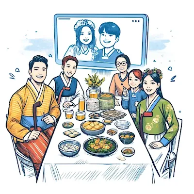 Nowadays, relatives meet online