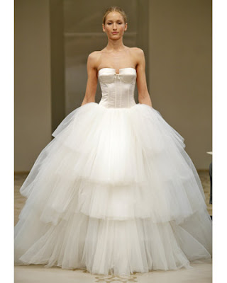 Reem Acra Ball Gown Fall 2010 Collection on Martha Stewart Weddings