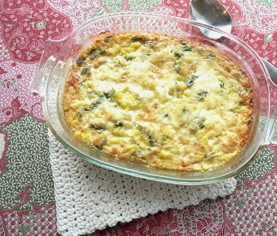 Cheesy Corn & Poblano Chile Pudding
