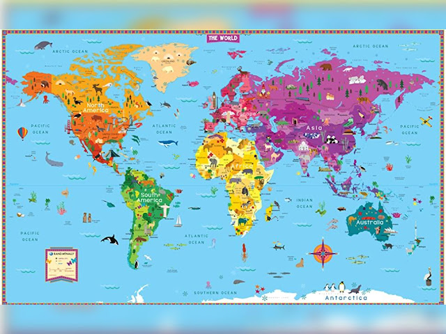Map Of The World For Kids