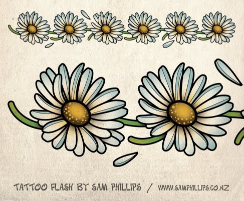 I designed this daisy chain tattoo for a tattoo flash set I'm working on