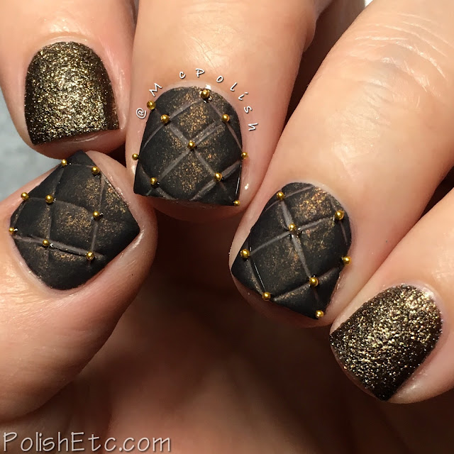 Brown quilted nails by McPolish for the #31DC2016Weekly