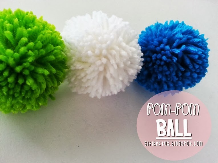 Cara buat pom pom ball dari benang kait Siti Kektus