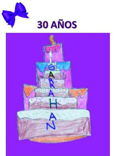 Imagen de torta 30 años realizada por un alumno