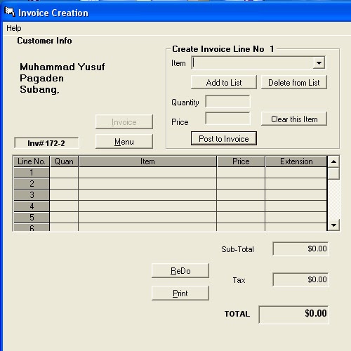Contoh Template: Free Download Invoice Creator / Aplikasi 