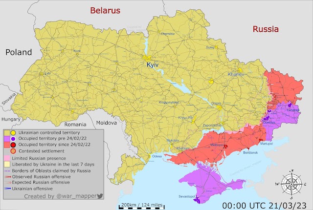 Ukraine war map today, as of Mar. 21