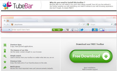 TubeBar Toolbar official site