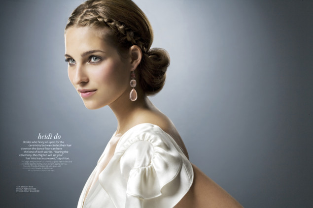 I love these modern bridal hairstyles especially the faux bob above