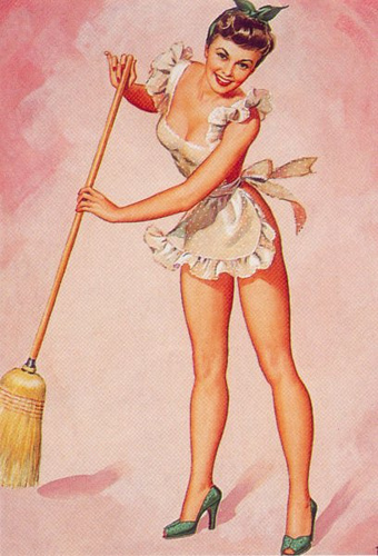 Pin Up Girl Cleaning