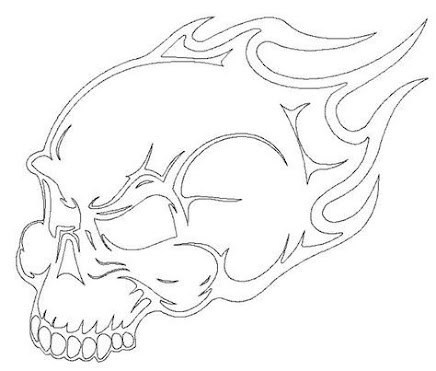 skull-on-fire-tattoo-stencil