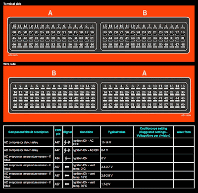 Swift M13A 2004-2010 ECU Pin Data